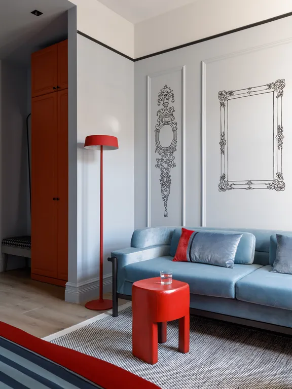 Квартира Квартира Комфорт с диваном с 1 кроватью или 2 раздельными (вид на улицу) — Санкт-Петербург