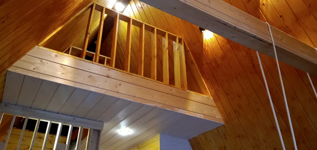 Большой а-фрейм дом с баней с сибирским чаном