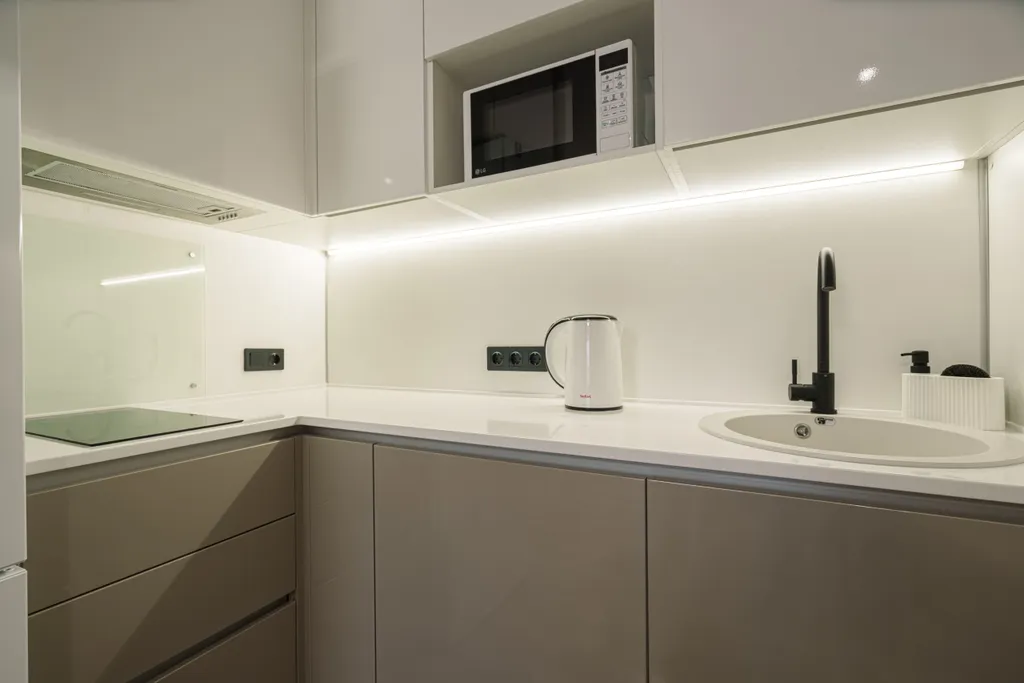 Лаконичная квартира Бурбон в ЖК Притяжение