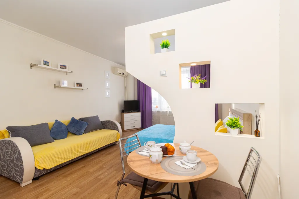 Просторная студия в центре Тюмени для 4 гостей!