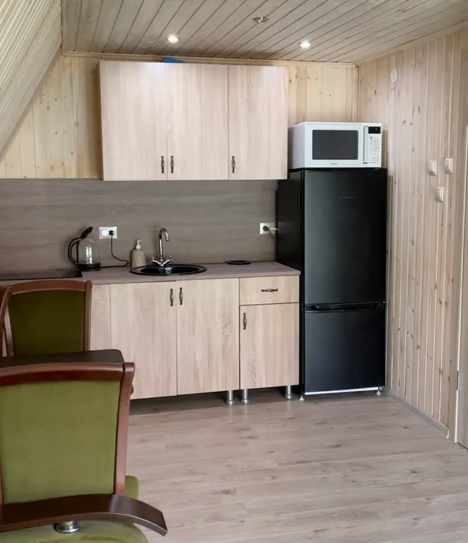 Домик в стиле A-frame с видом на горы