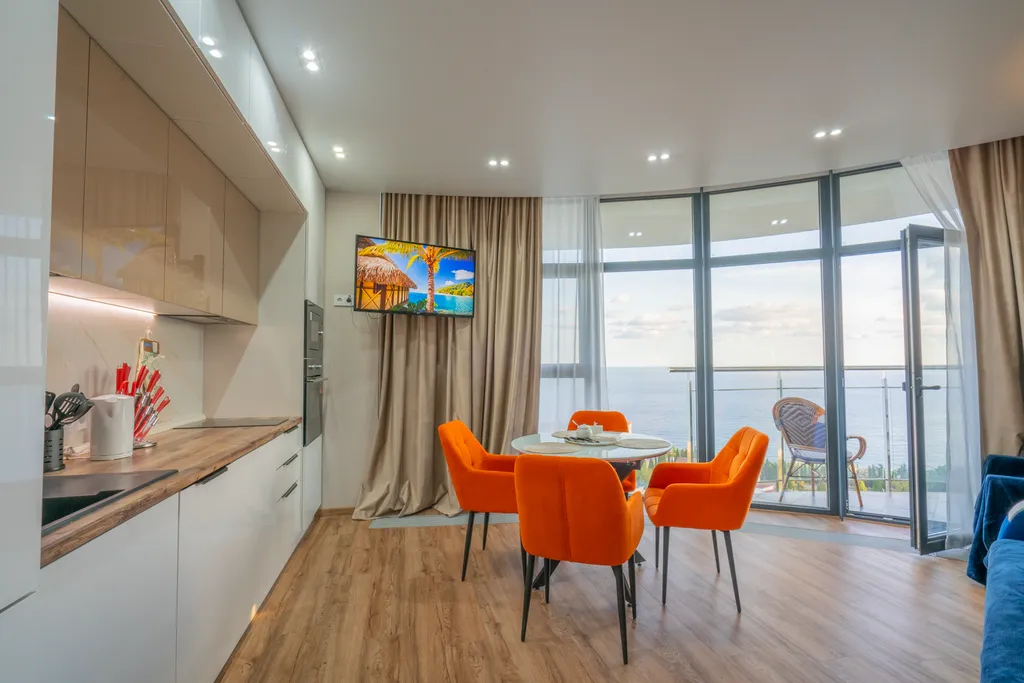 Дизайнерские апартаменты LS-LUX-ORANGE в ЖК Крымская Резиденция