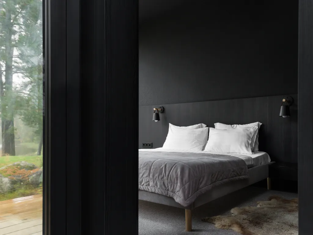 Загородный дом Stockholm с панорамными окнами на берегу реки Вуокса