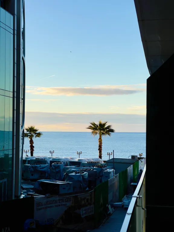 Новая студия в Batumi View с боковым видом на море
