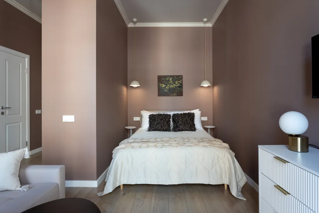 Просторная студия Mosaic brown с балконом для 3 гостей