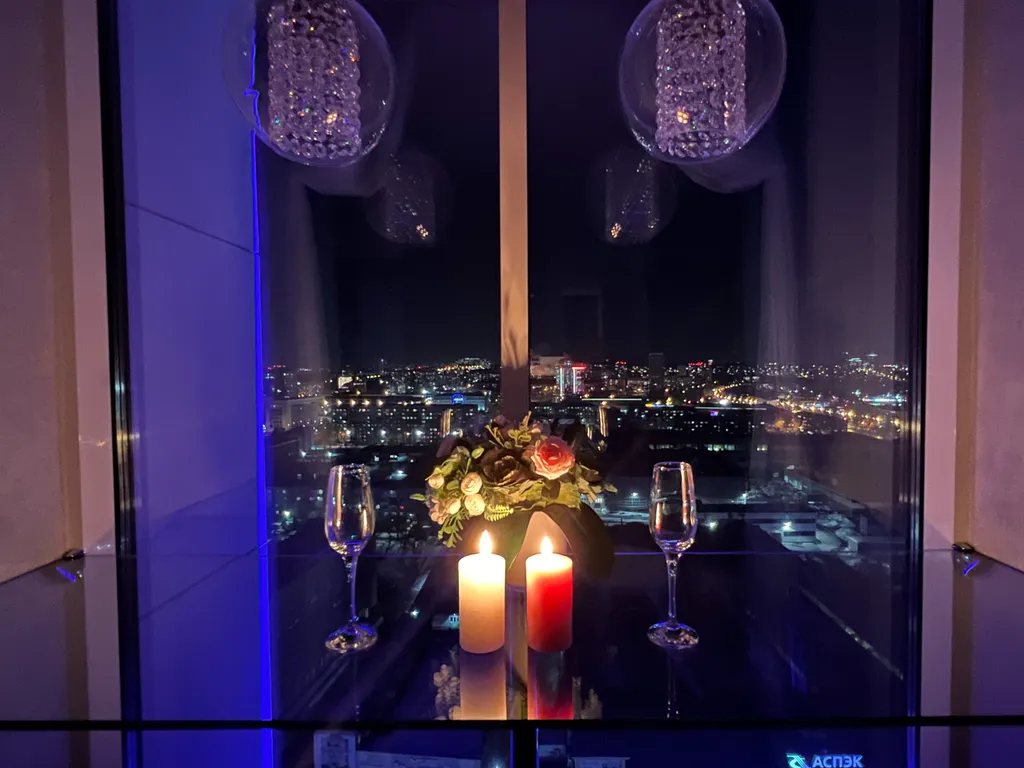 Апартамент с видом на город с высоты 24 этажа