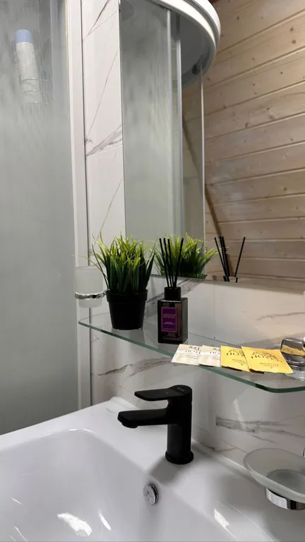 А-Frame домик с видом на гору Чегет