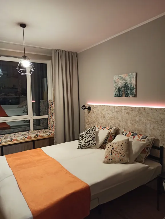 Новая студия с дизайнерским ремонтом в стиле скандинавский лофт