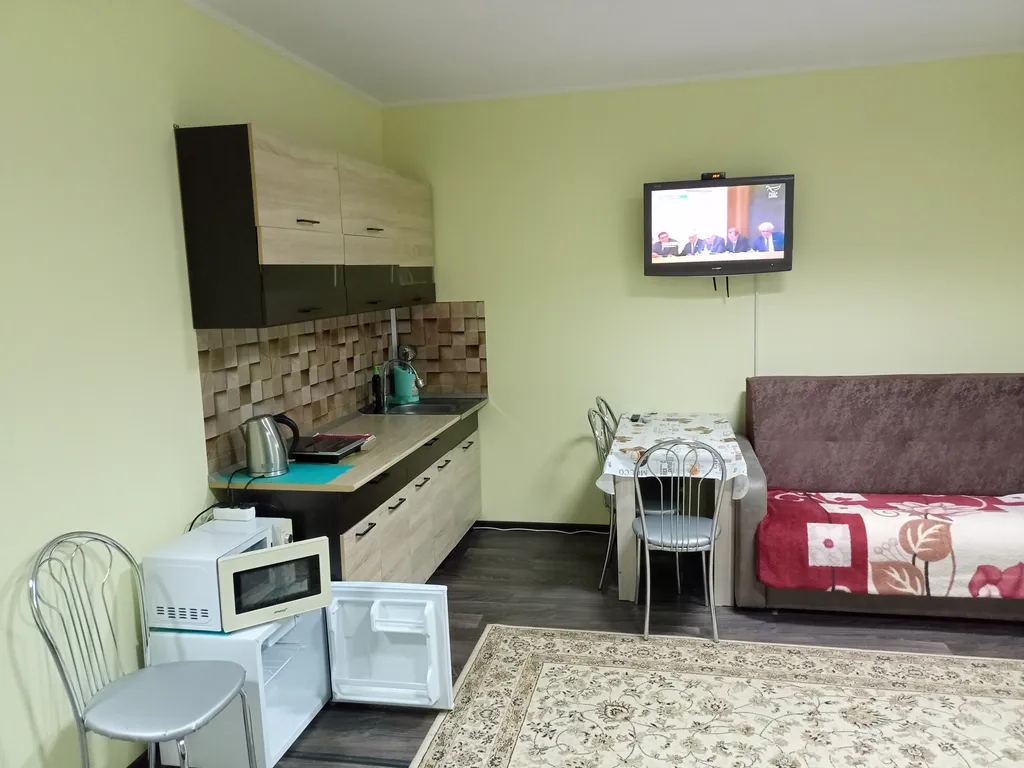 Квартира-студия с видом на озеро и горы