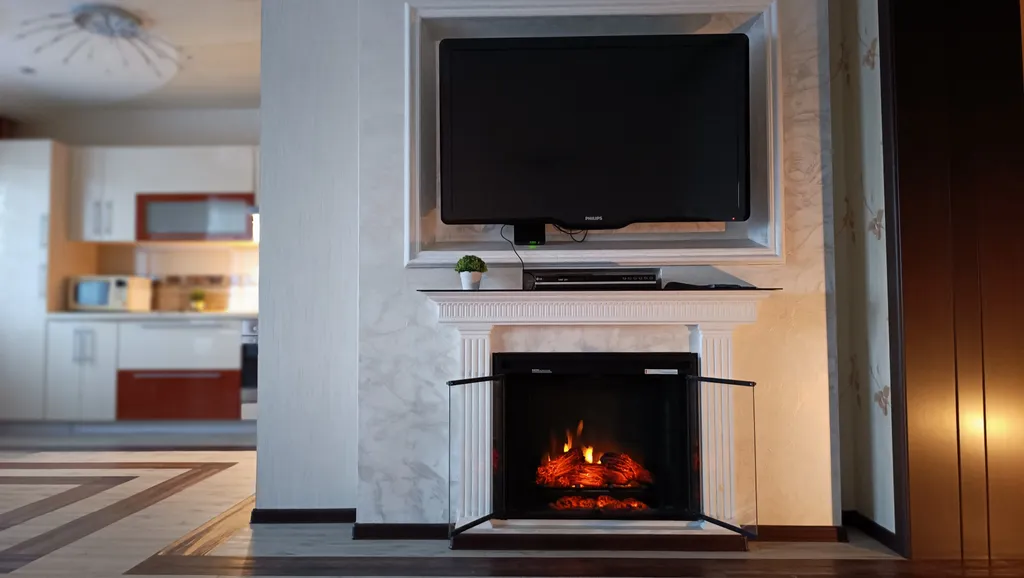 Квартира с камином и большой столовой комфорт-класса