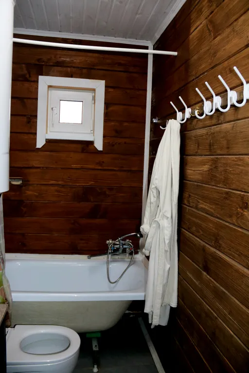 Коттедж на берегу реки с видом на сосновый лес