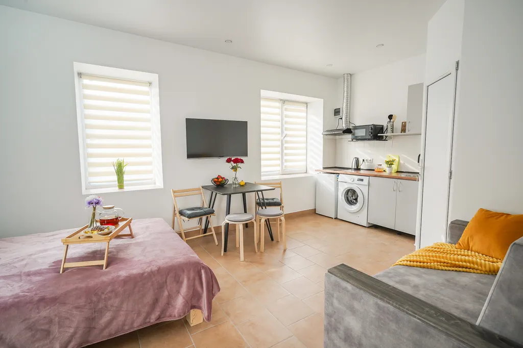 Уютная 1к студия на 4 гостей