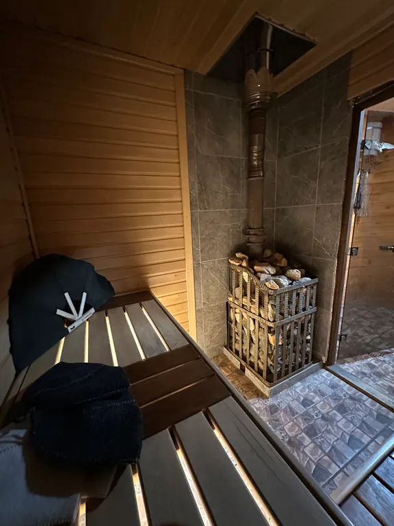 Дом-баня с бассейном и чаном