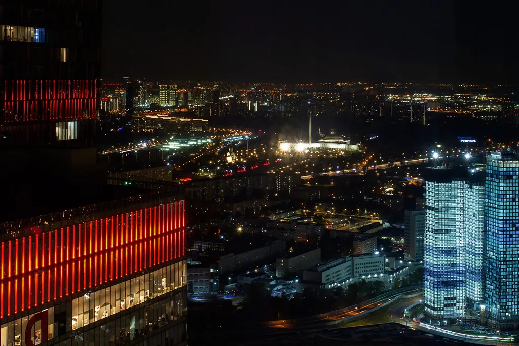 62 этаж, вид на Башни, Лужники, Парк победы