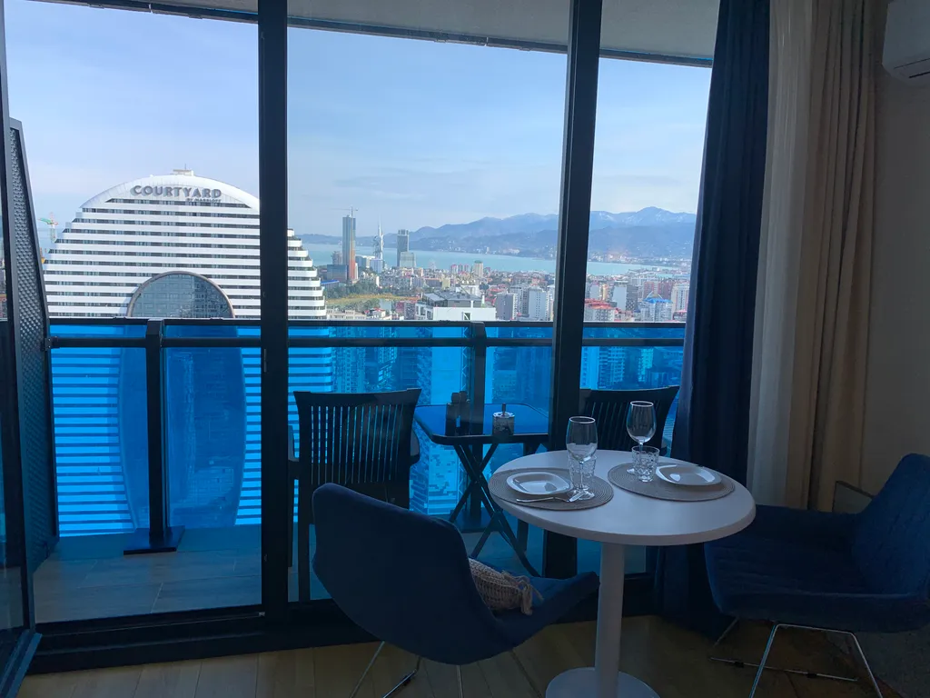 Апартаменты orbi city d1, 39 этаж, с видом на море и старый батуми