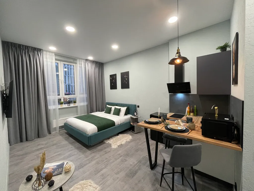 Уютная студия около аквапарка Планета