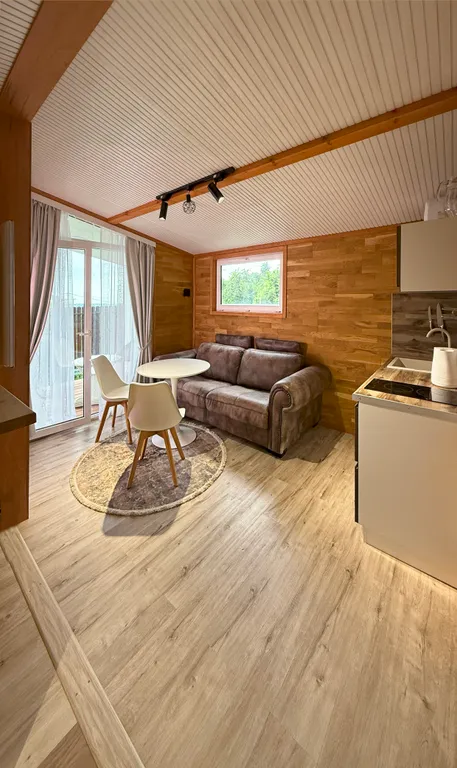 Дом «Барн Хаус» с видом на горы , с купелью на дровах. Баня и Чан