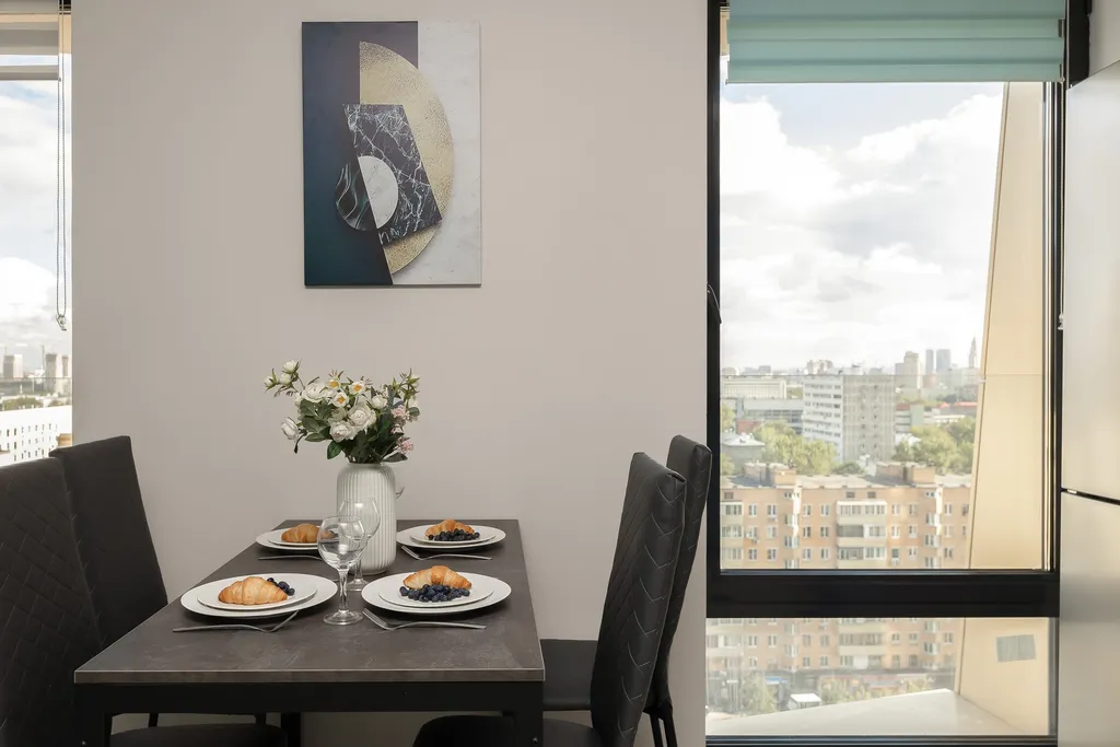 Квартира Квартира Апартамент Metro Suite с панорамным видом в небоскребе бизнес-класса — Москва