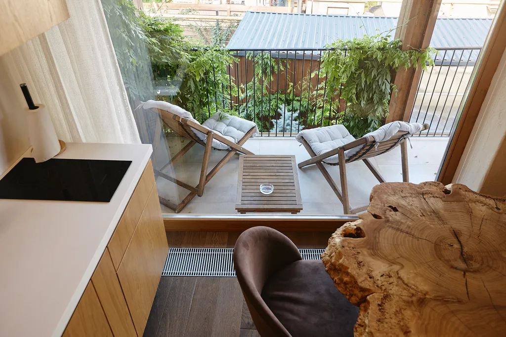 Студия Воздух с классной кухней в гостевом доме Пентакли в Красной Поляне