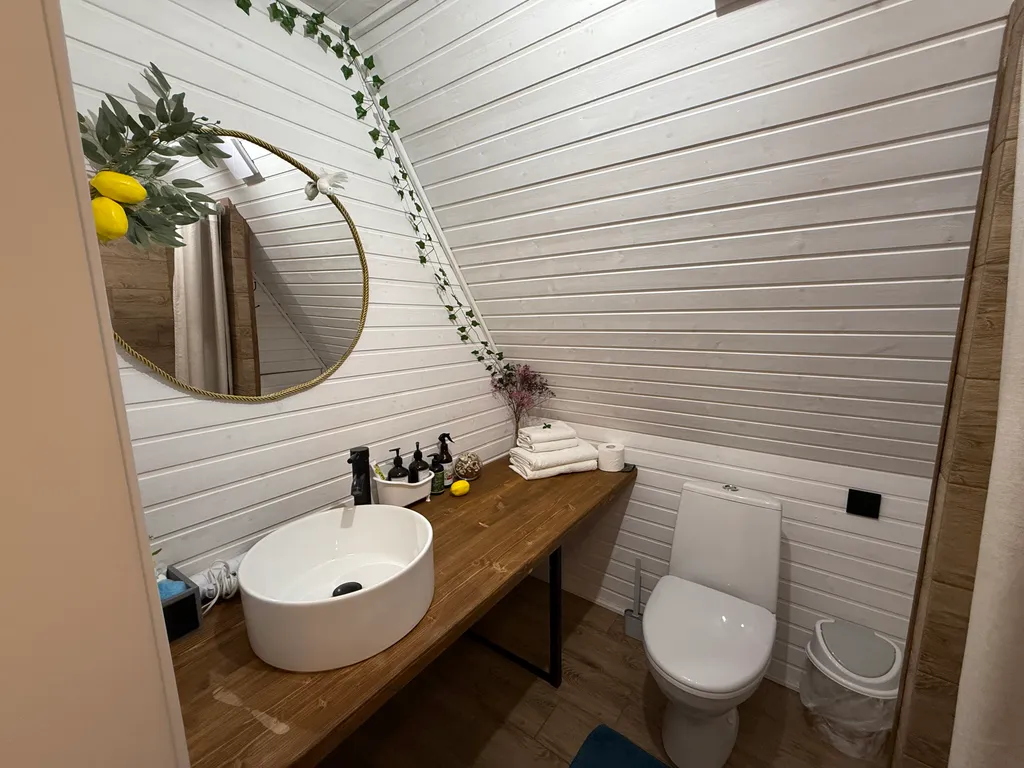 Коттедж А-фрейм коттедж Мята с бассейном — Прасковеевка