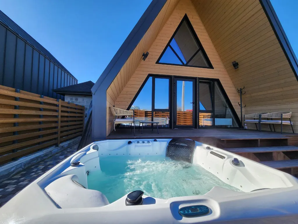 Коттедж Aframe_kmv дом с джакузи желаемой температуры — аренда посуточно в Пятигорск