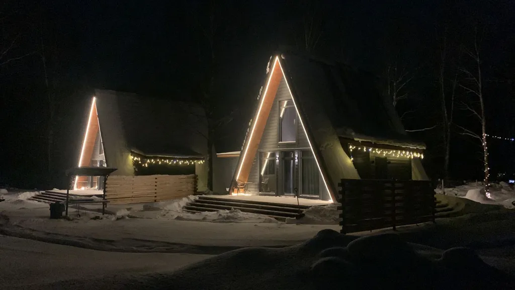 Уютнейший A-frame с сауной Черника