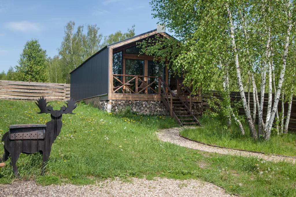 Барнхаус ВЕСНА с камином и баней