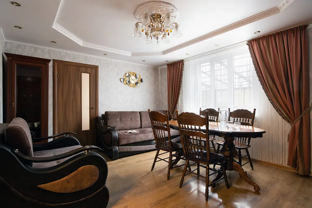 Очень уютная 4-комнатная квартира в центре города с сауной, зоной барбекю