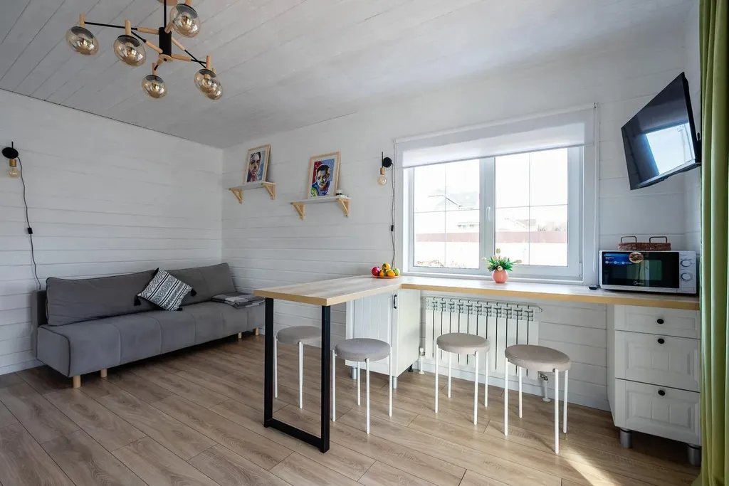 Нoвый уютный дом с баней на дровах