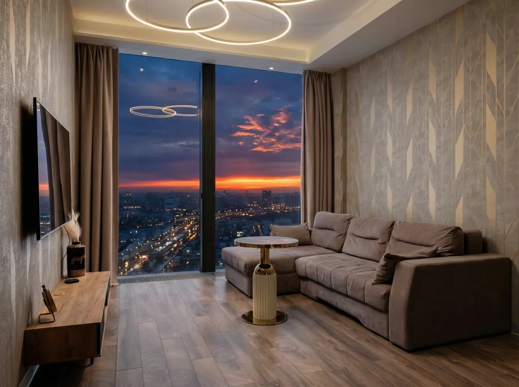 Neva Navi 36 этаж 65 м2. Панорамный вид. Шикарные закаты.