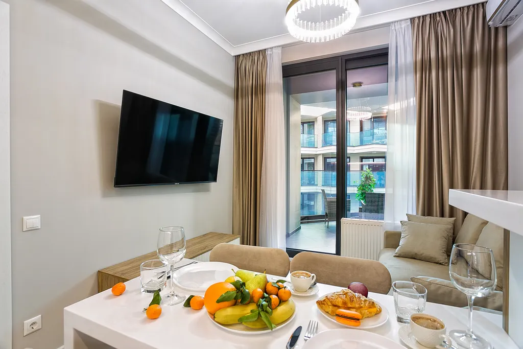 Апартаменты в Скай Плаза у моря с двумя террасами