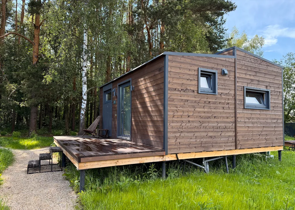 Домик с 2 спальнями с видом на лес