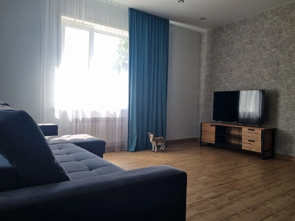 Зелёный дом на берегу Катуни с видом на реку и горы