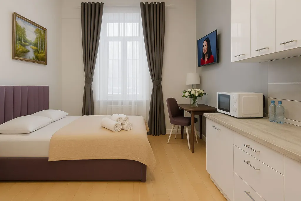 Квартира Квартира Новая уютная студия у метро Бабушкинская — Москва