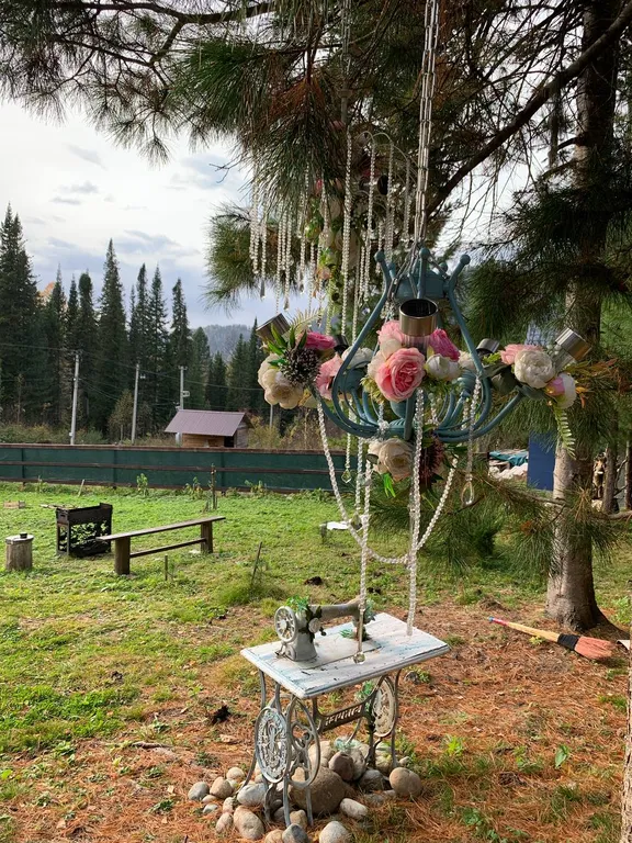 Дом на Алтае рядом с горами и рекой Бия