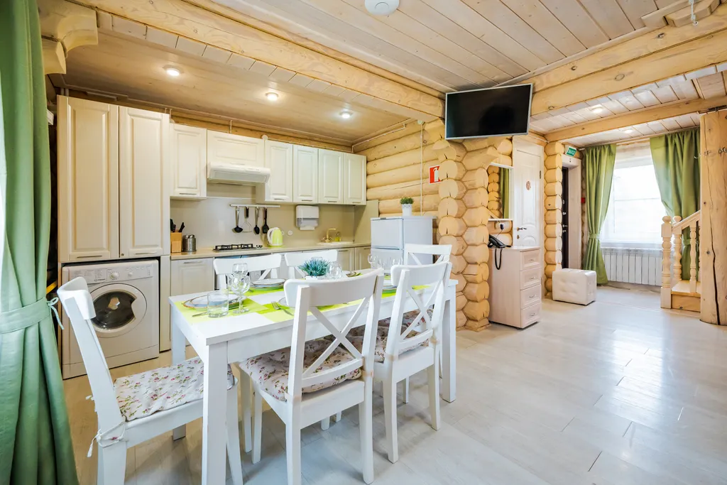 Уютные апартаменты 65 м² c 2-мя спальнями в деревянном доме