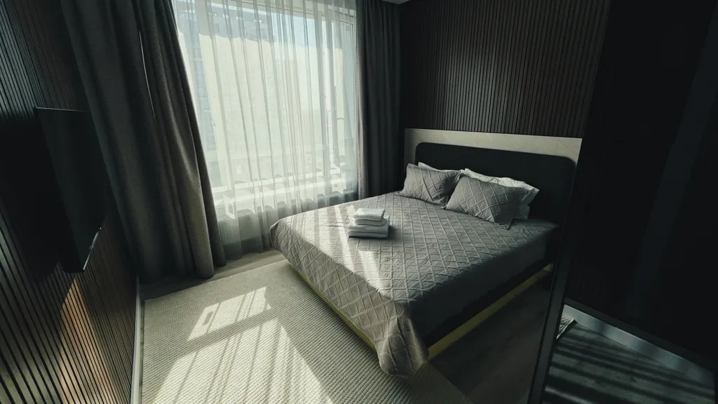 Квартира Стильная евродвушка в ЖК на Аль-Фараби — аренда посуточно в Алматы