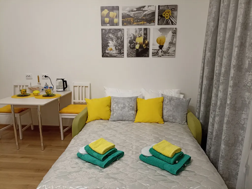 Квартира Квартира Уютная студия у НИИ имени Петрова с бесконтактным заселением — Песочный