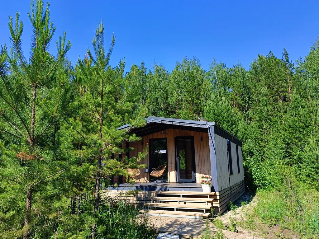 Светлый домик на опушке леса