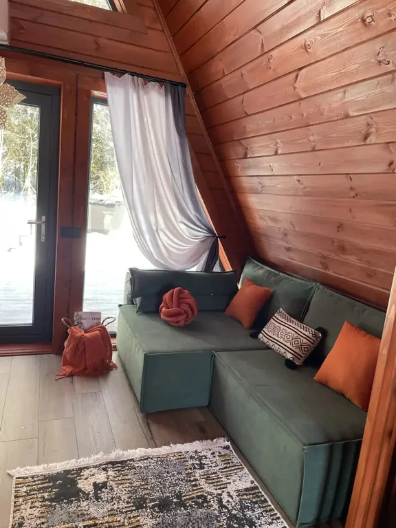 Коттедж A Frame Палисандр с панорамным видом в лес, чаном и мангальной зоной — Черленково