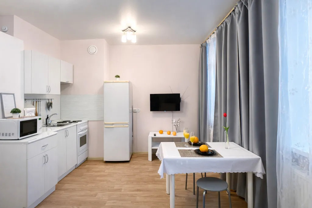 Студия с видом на город, рядом с городской эспланадой и ЖД вокзалом