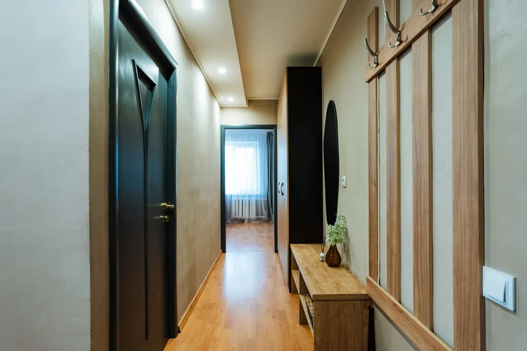 Квартира с четырьмя раздельными спальными местами.