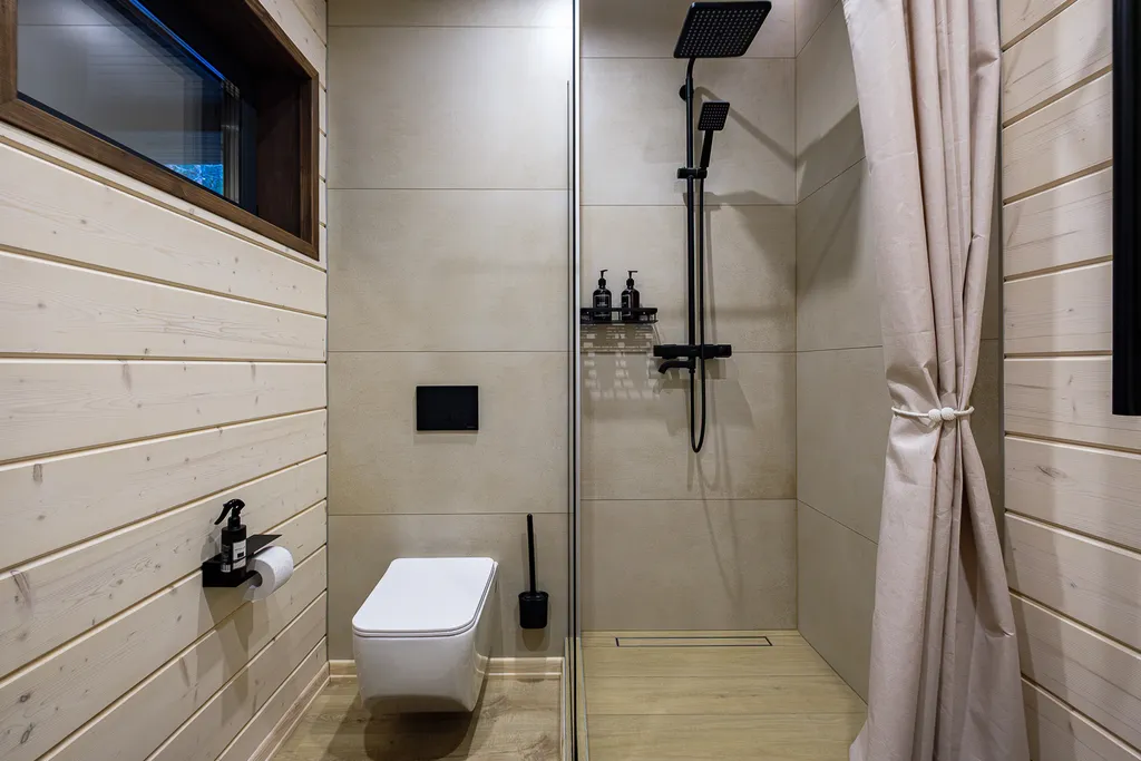 Премиальное шале с сауной и купелью в лесу.