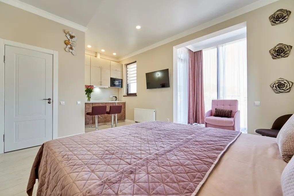 Квартира Квартира Апартамент с балконом и видом на море и горы — Лазаревское