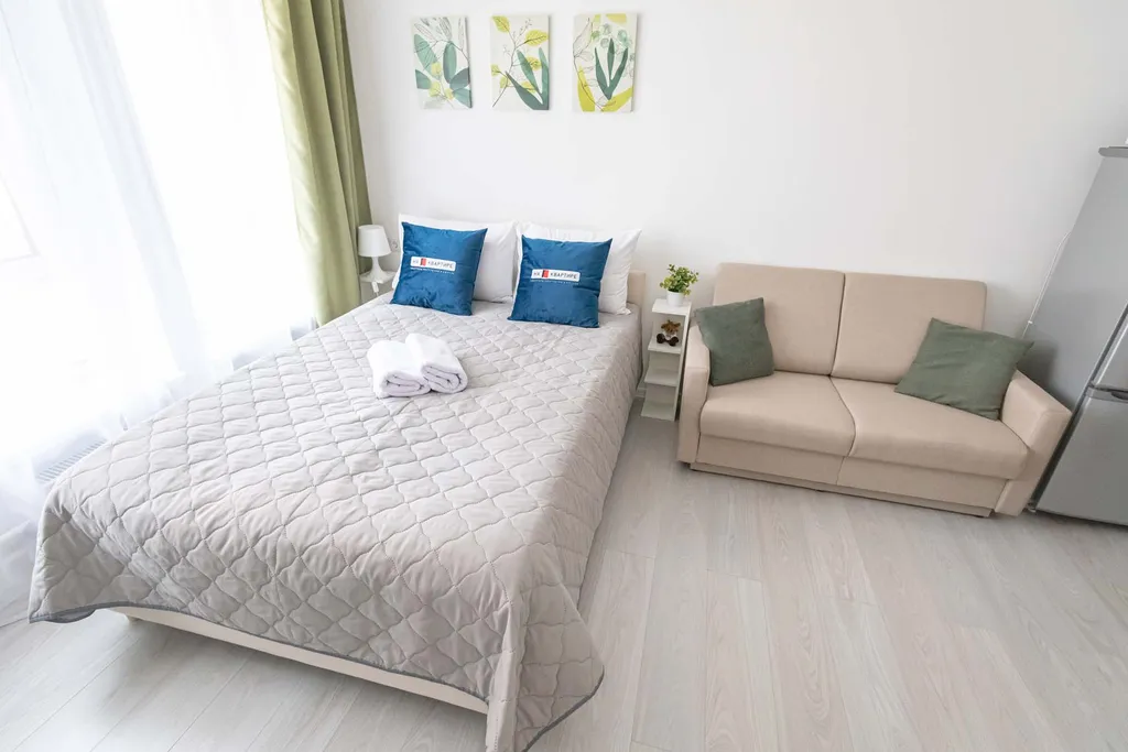 Квартира Апартаменты у метро Некрасовка Green Beige — Москва