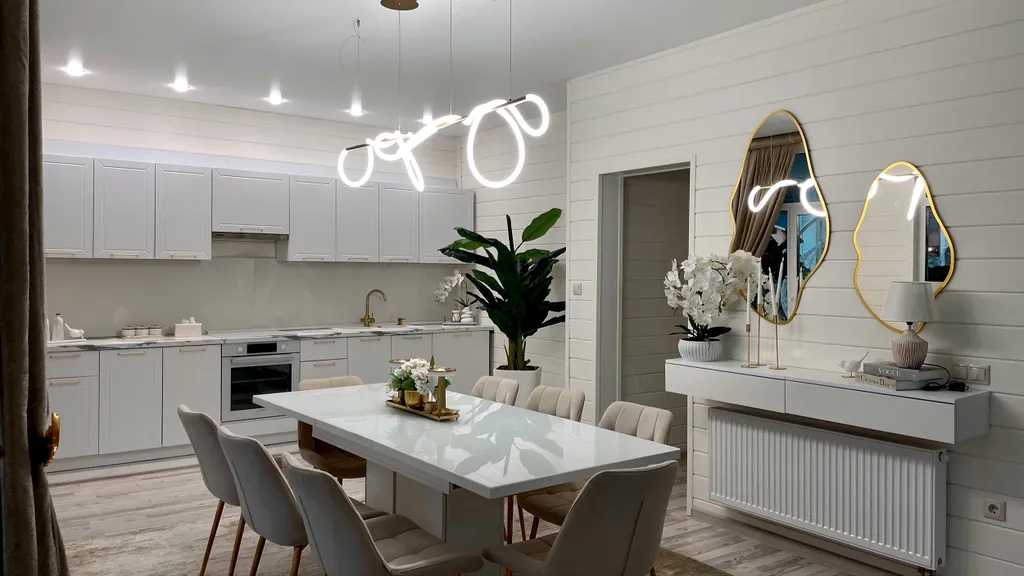 Загородный коттедж White house с бассейном и сауной