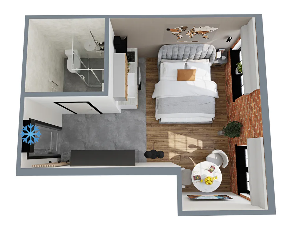 Квартира Квартира Стильный LOFT 3 у Кремля — Москва
