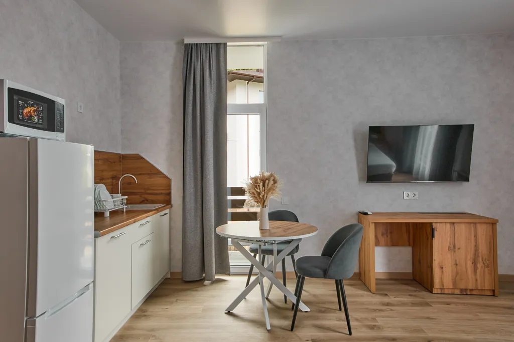 Квартира Квартира Панорамный двухместный апартамент улучшенный комфорт с кухней и балкон — Эсто-Садок