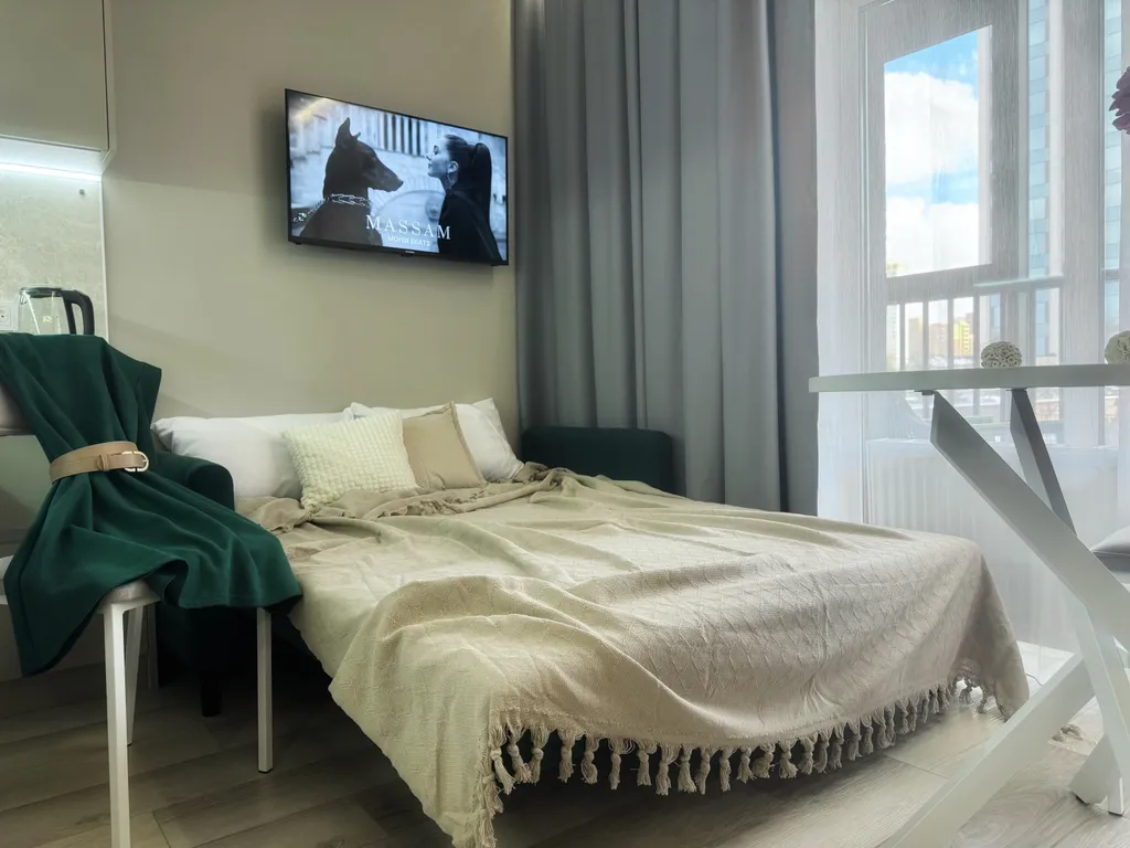 Светлая студия в ЖК Облака 2 у метро Октябрьская