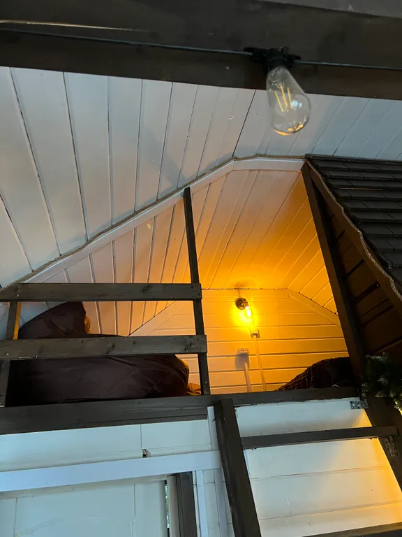 Коттедж Уютный домик с камином и кедровой бочкой на берегу озера — Лобня